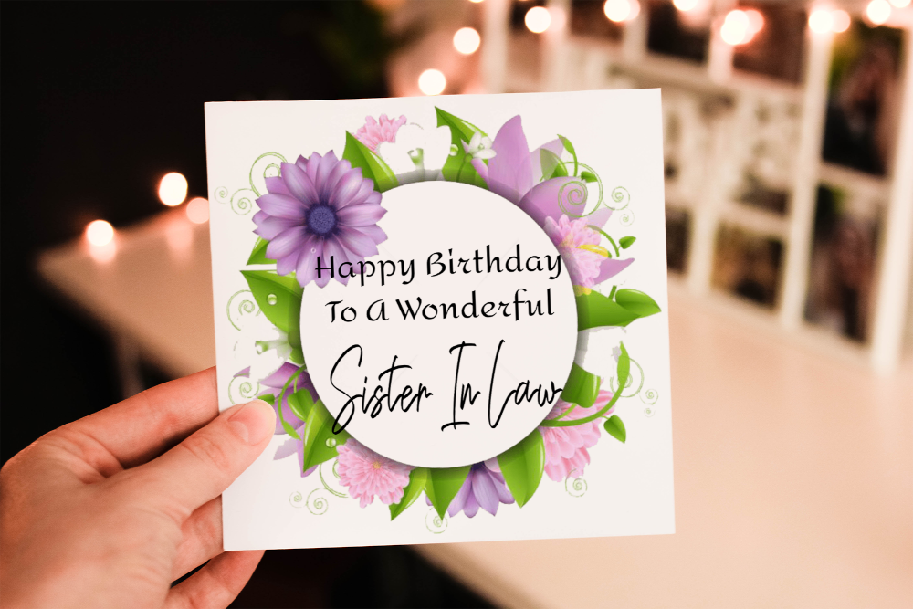 Sister In Law Birthday Card, Card for Birthday, Greetings Card